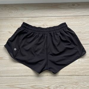 Lululemon black running shorts size 4